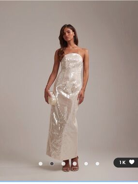 asos sequin cami wedding dress ASOS DESIGN bridal asymmetric bias draped cami midaxi dress in sheer sequin
